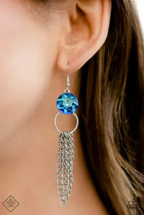 Open Door Jewelry - Arthurian A-Lister - Blue Earrings - Paparazzi Accessories