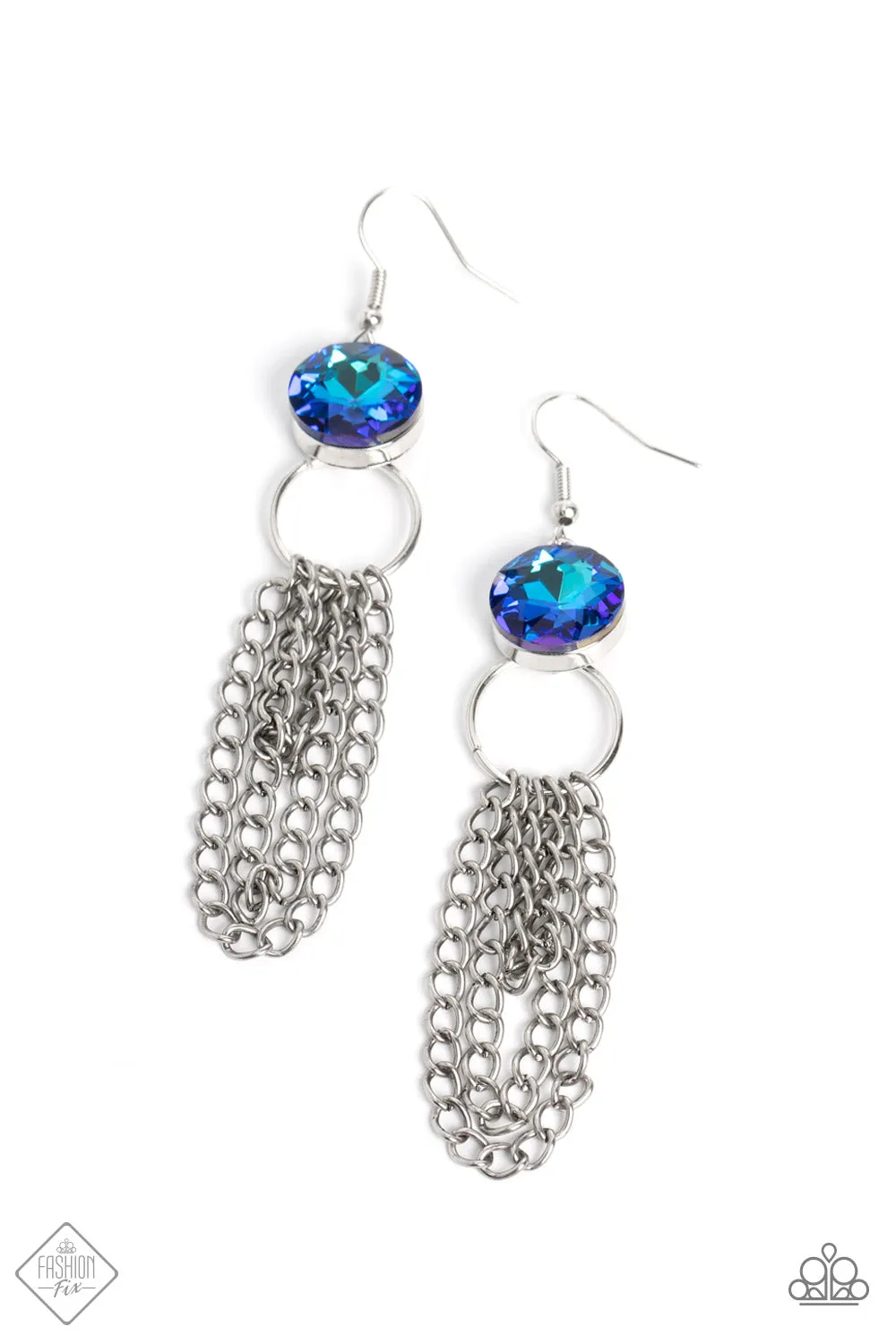 Open Door Jewelry - Arthurian A-Lister - Blue Earrings - Paparazzi Accessories