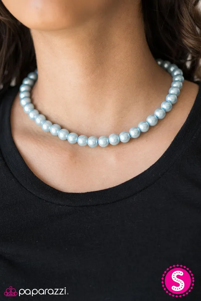 Paparazzi Accessories  - Not Your Mamas Pearls #N811 Peg - Box 9- Blue Necklace