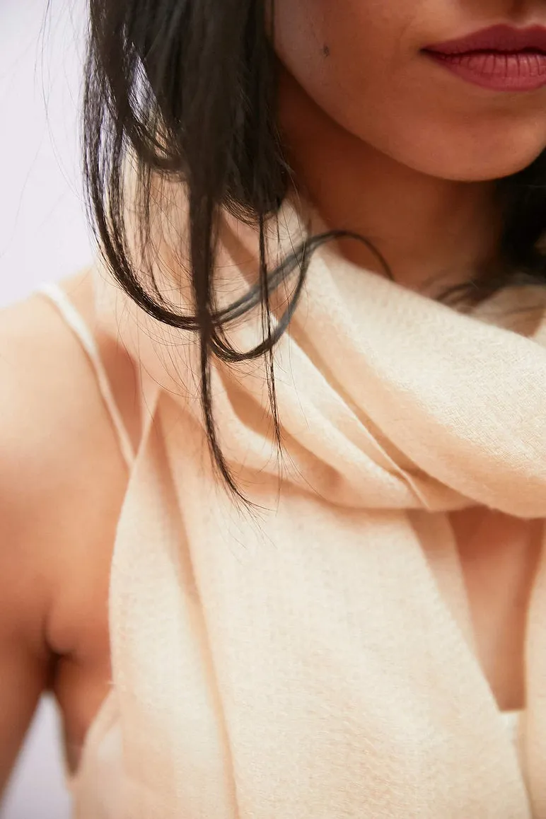 Pashmina Muffler Scarf - Natural Ivory