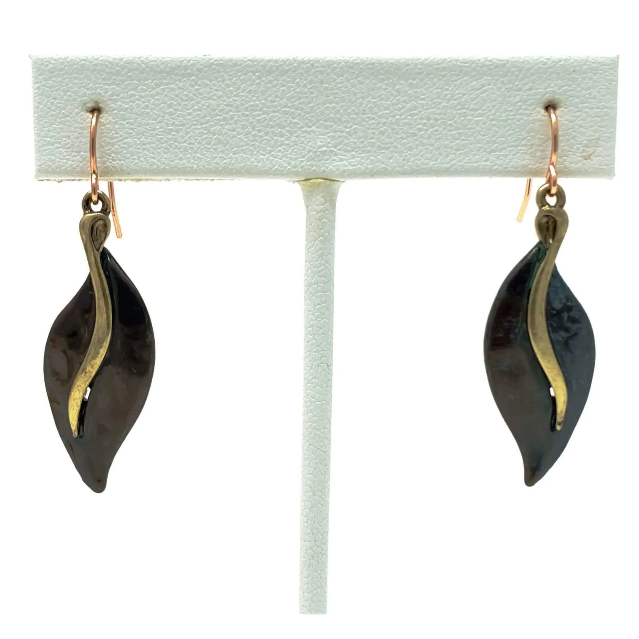 Patina Gold Leaf Earrings