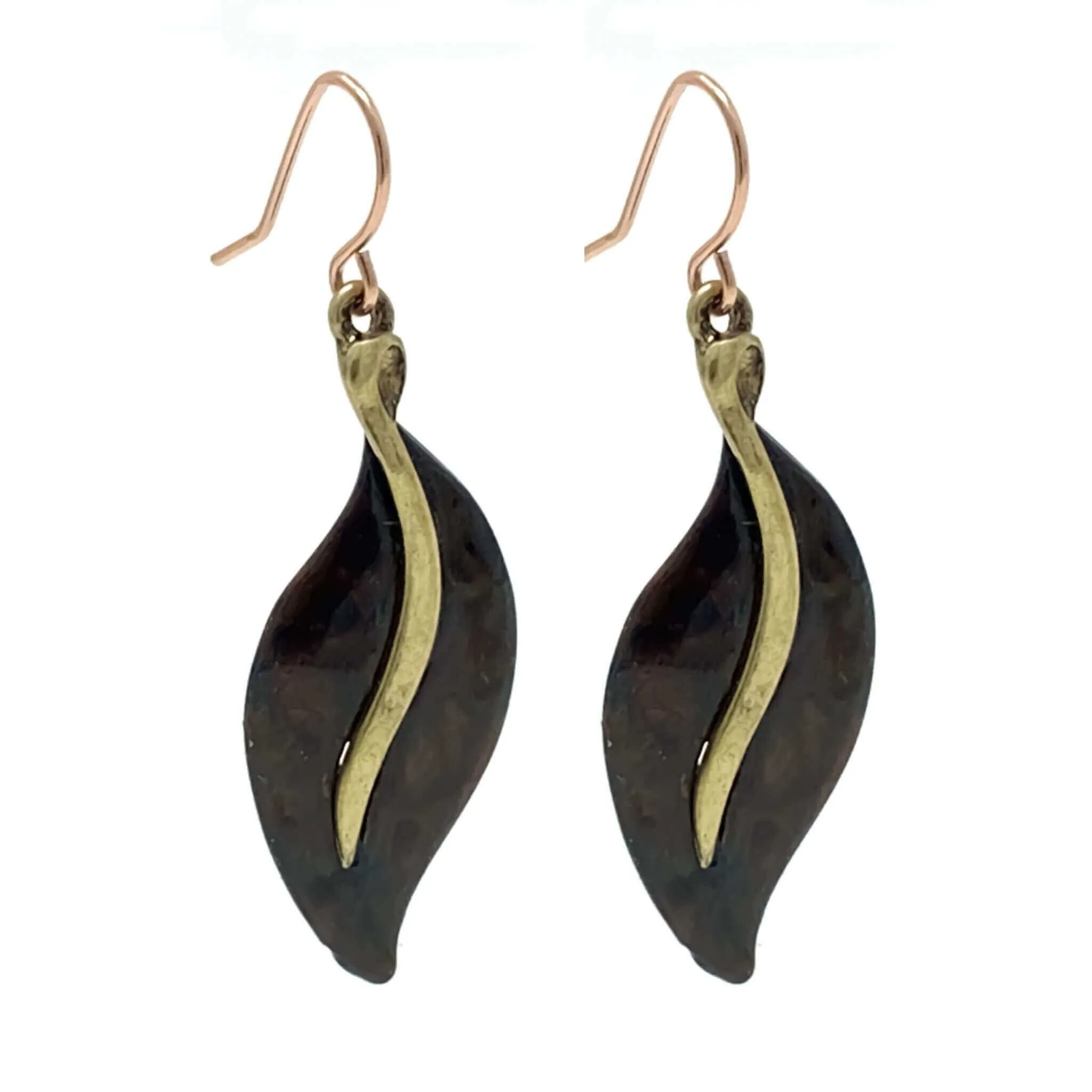 Patina Gold Leaf Earrings