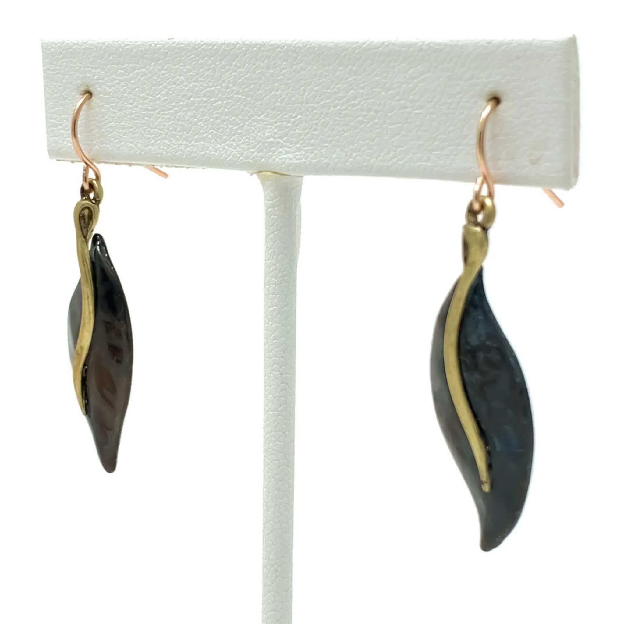 Patina Gold Leaf Earrings