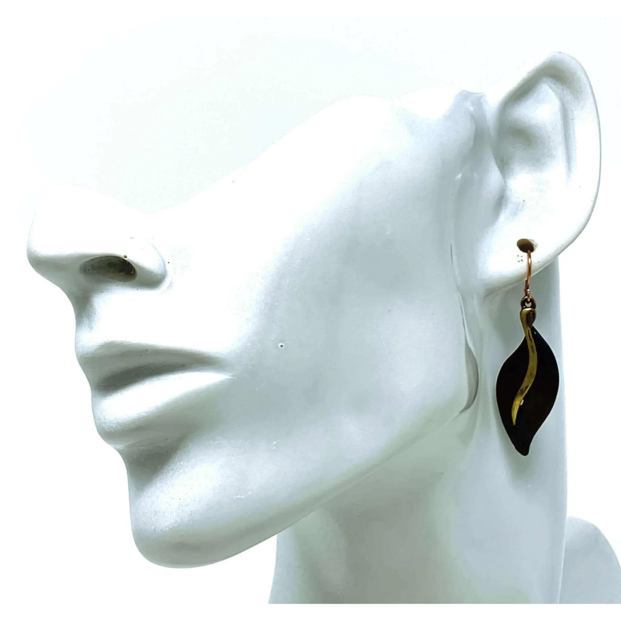 Patina Gold Leaf Earrings