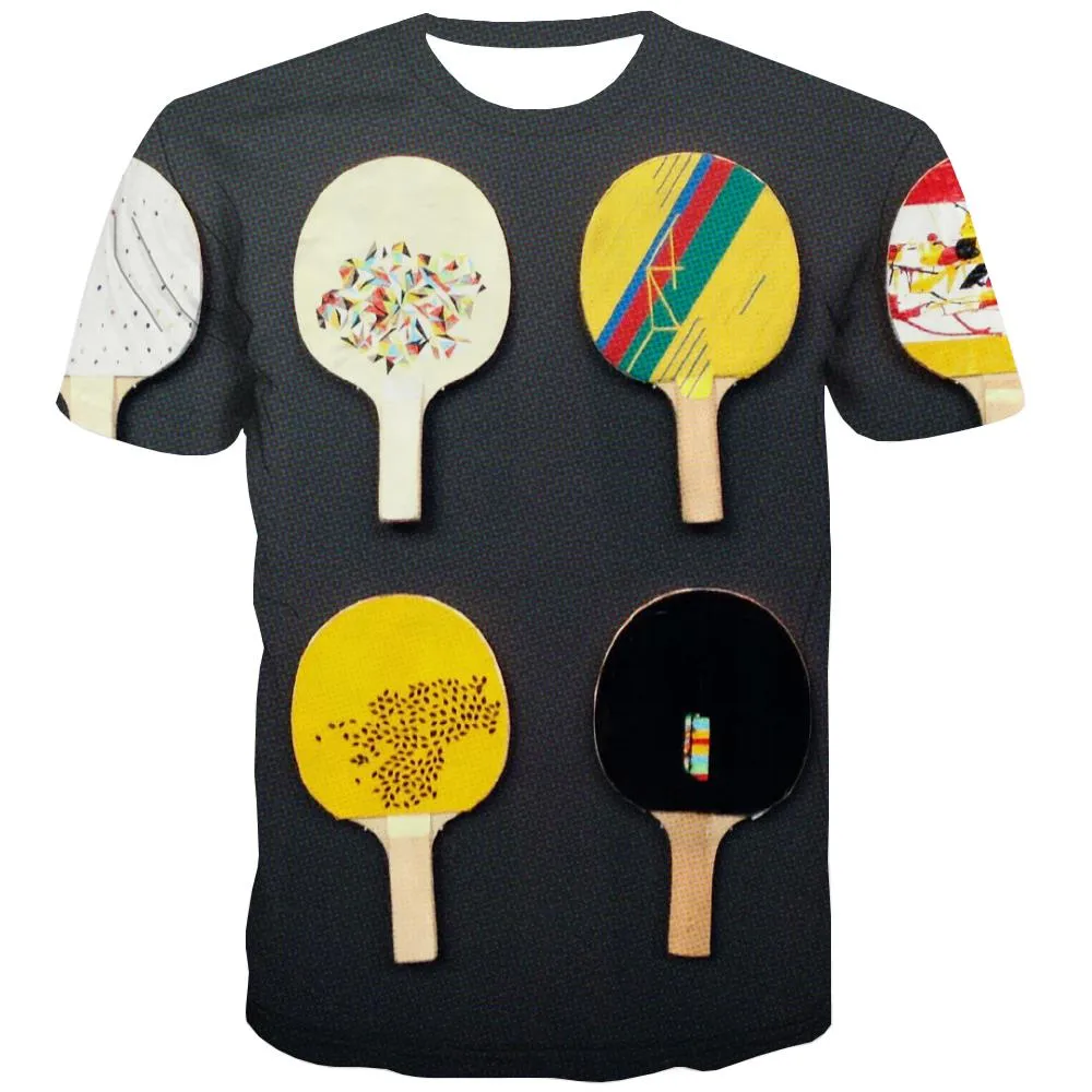 Pingpong T shirts Men Game T-shirts Graphic Movement T shirts Funny Short Sleeve