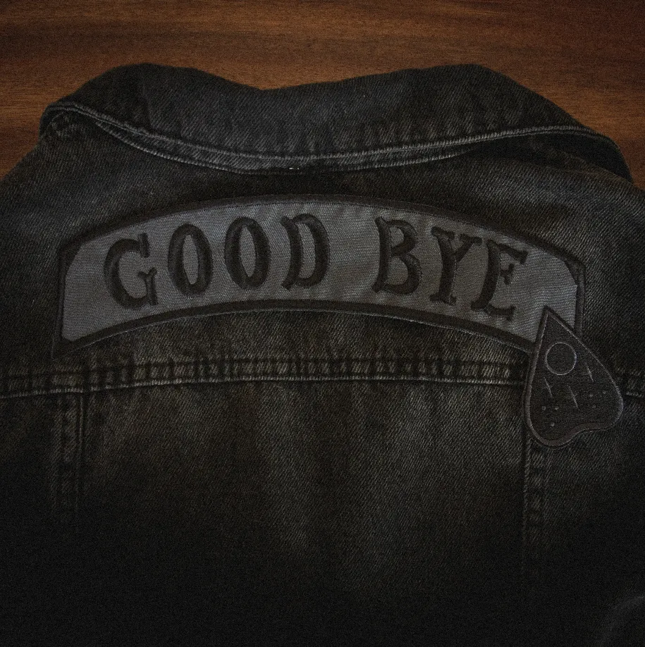 "Good Bye" Banner Back Patch - Grey