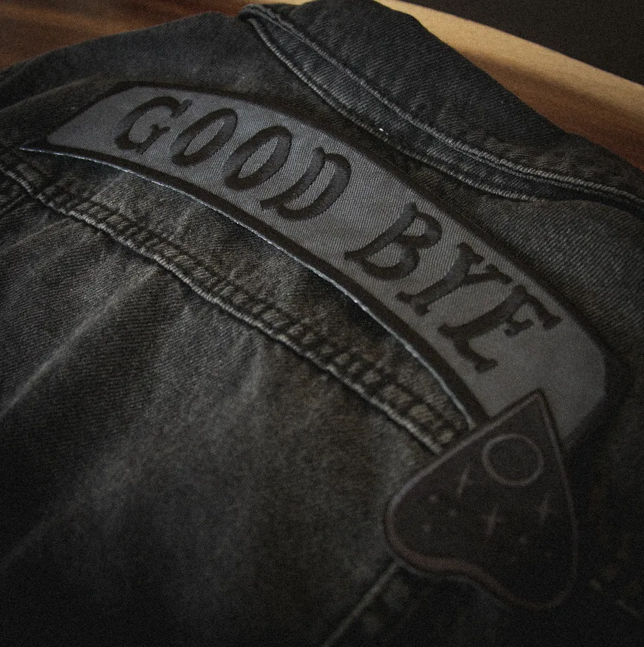 "Good Bye" Banner Back Patch - Grey