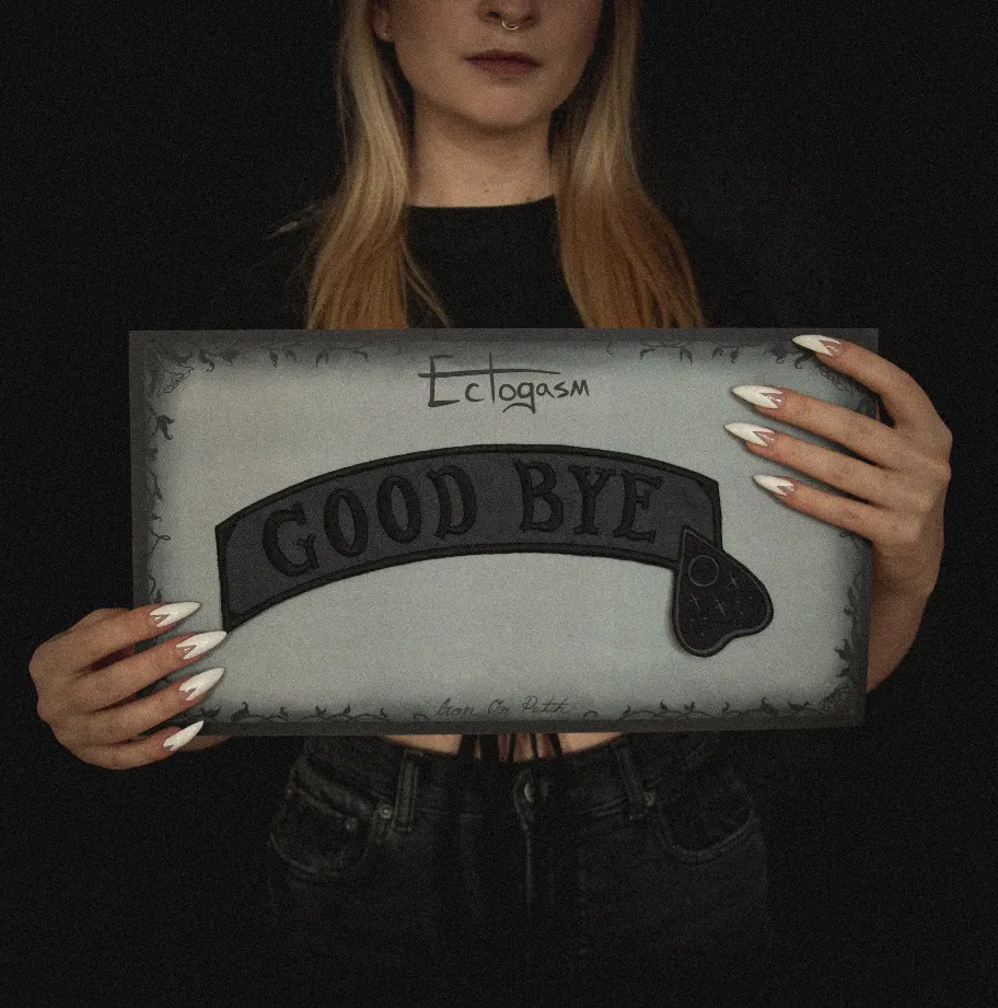 "Good Bye" Banner Back Patch - Grey