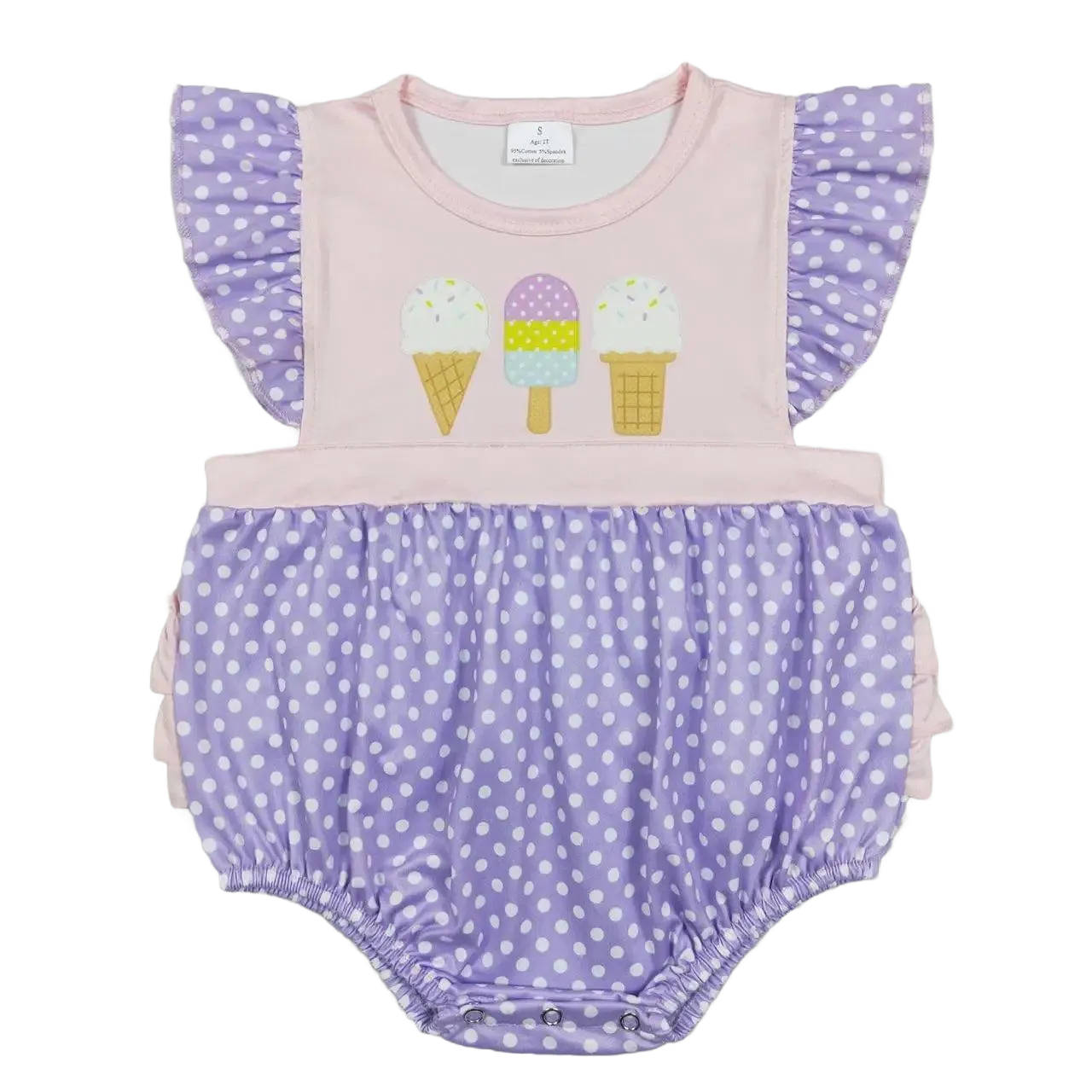 "Ice Creme Sweetie" Summer Baby's Romper