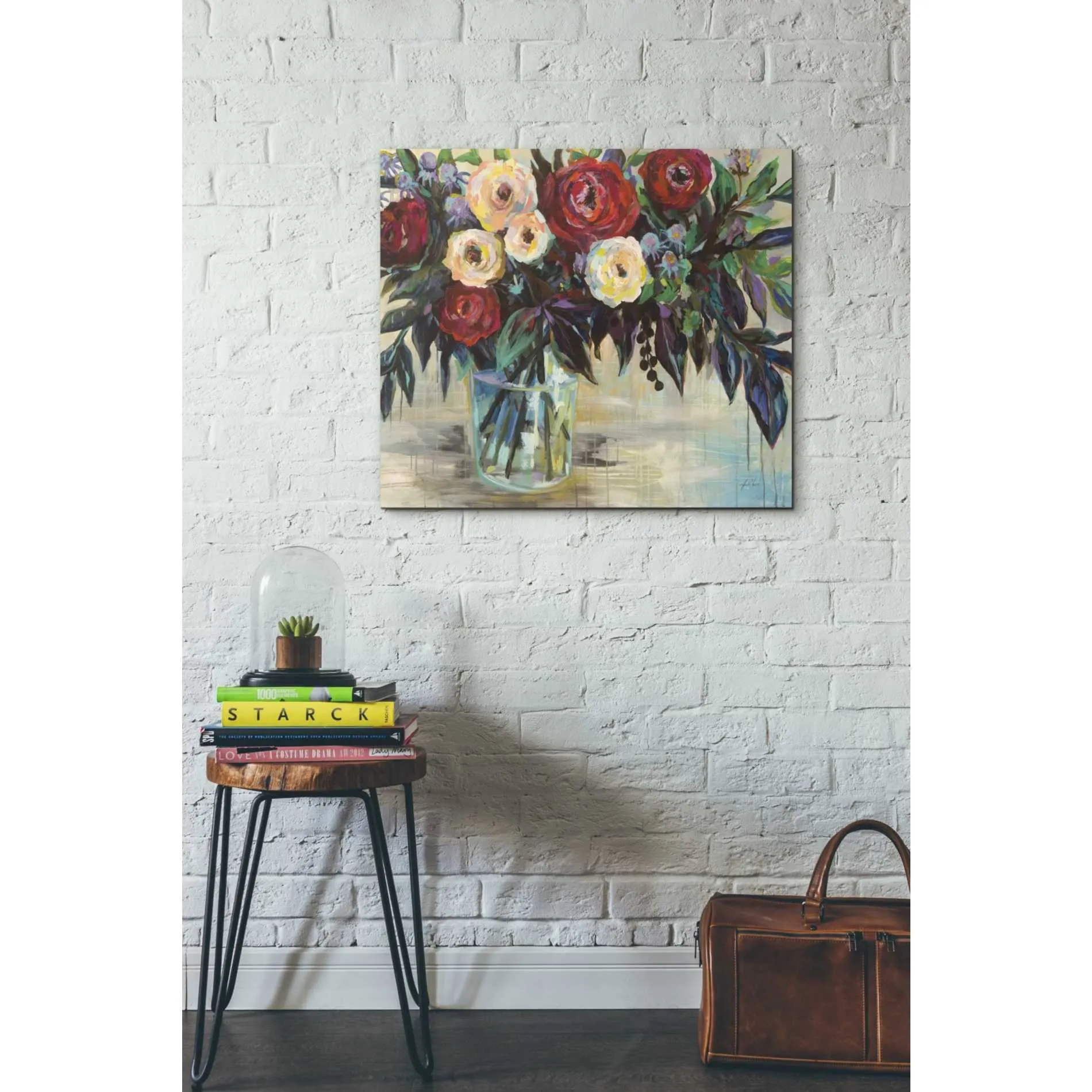 "Winter Floral Crop" by Jeanette Vertentes, Giclee Canvas Wall Art