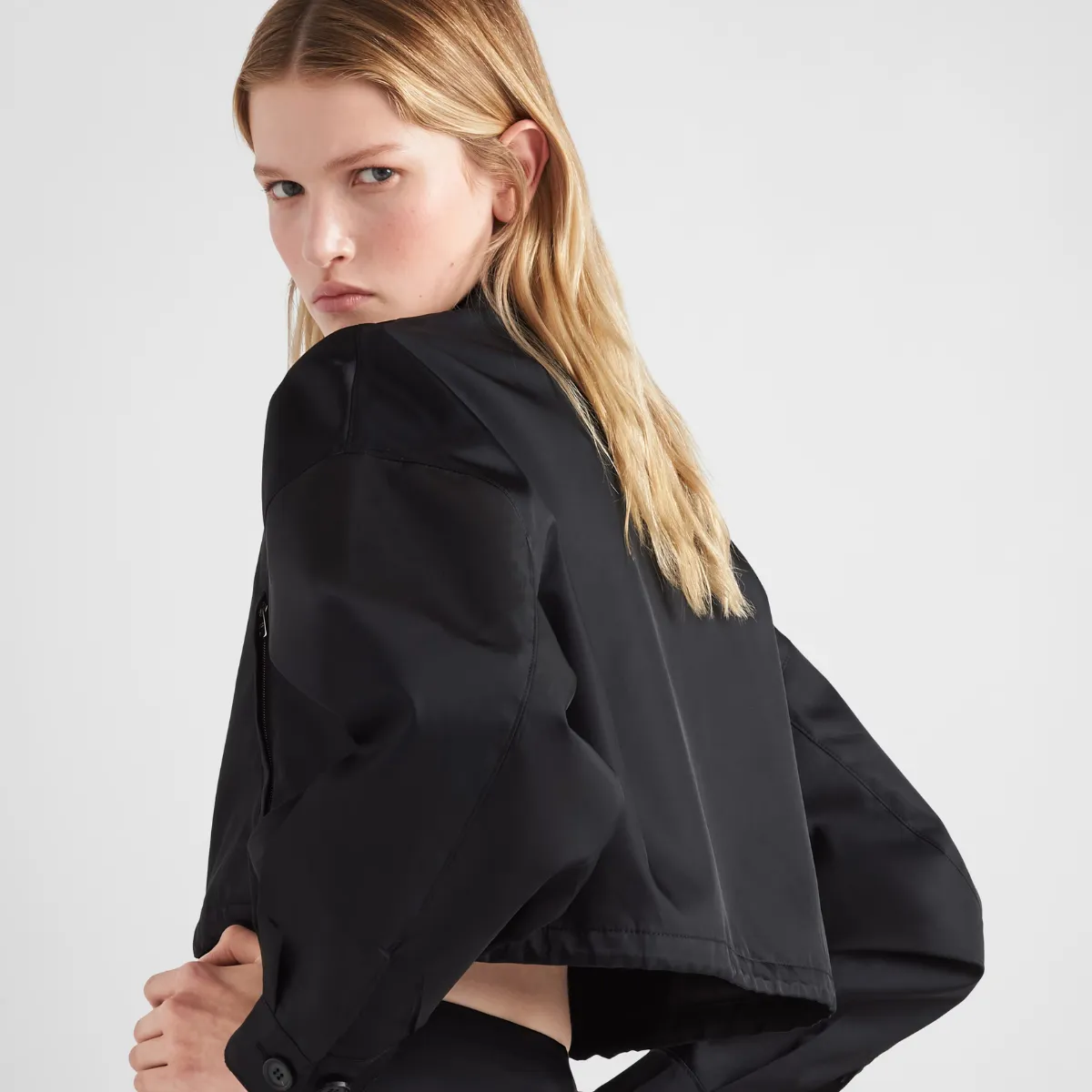 Re-Nylon cropped blouson jacket