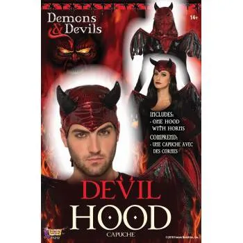 Red Devil Hood Headpiece