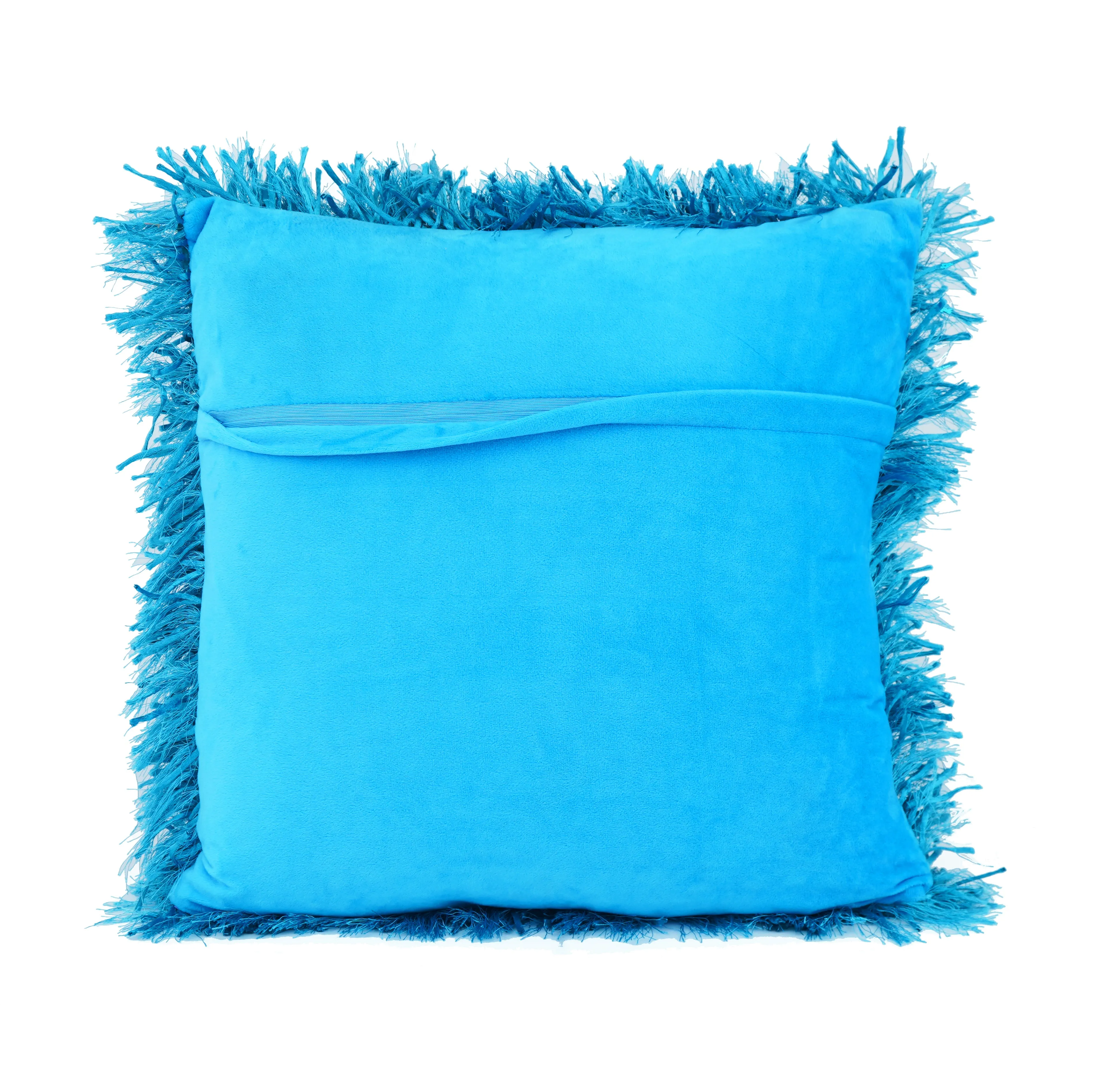 Ribbon Shaggy Throw Pillows