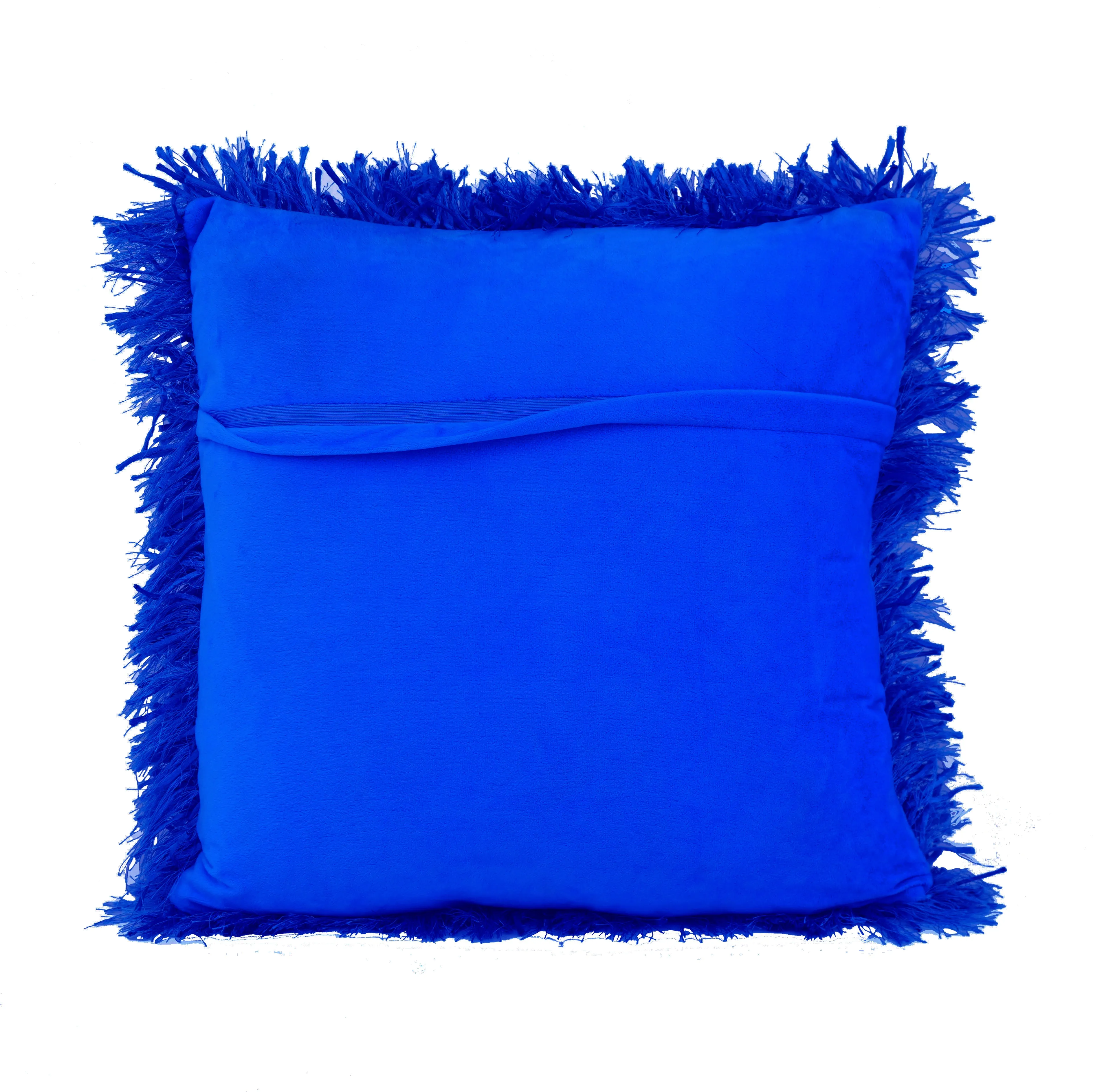 Ribbon Shaggy Throw Pillows