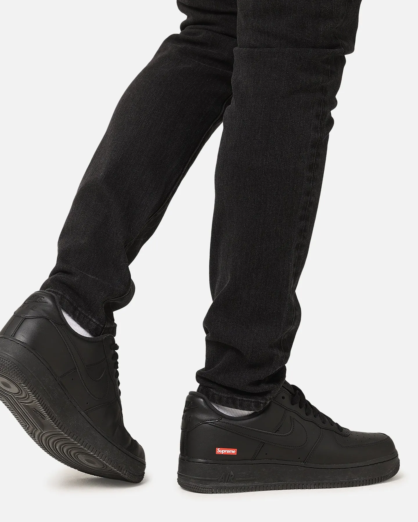 Saint Morta Tapered Denim Jeans Washed Black