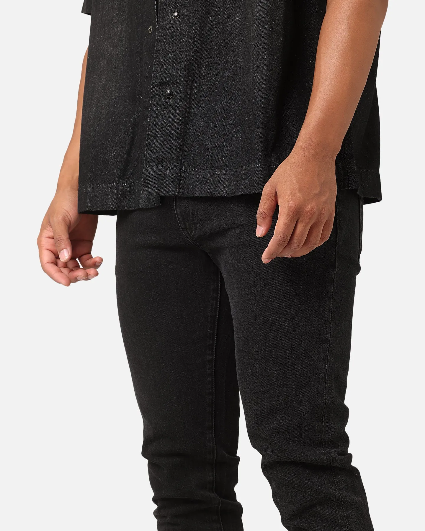 Saint Morta Tapered Denim Jeans Washed Black