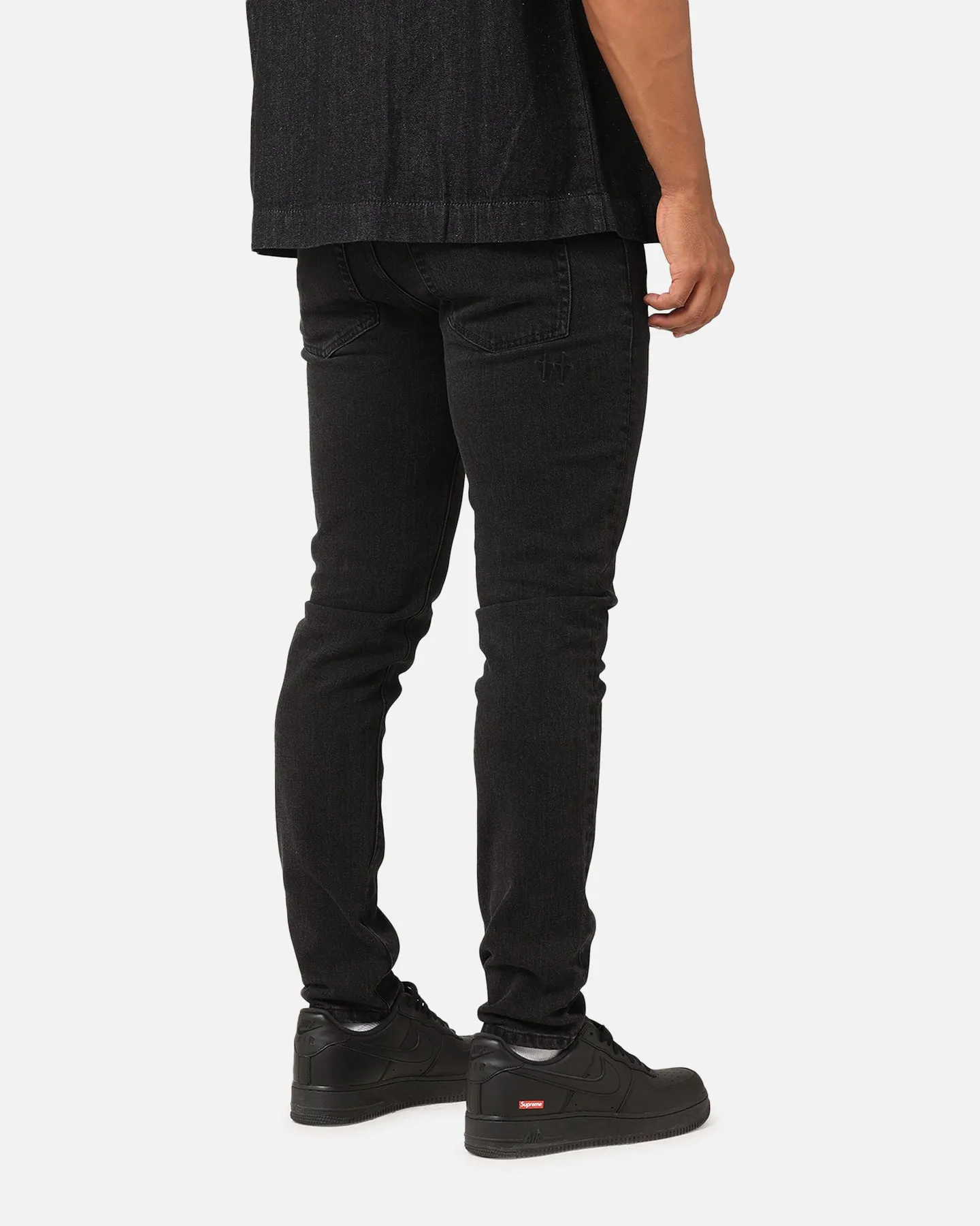 Saint Morta Tapered Denim Jeans Washed Black