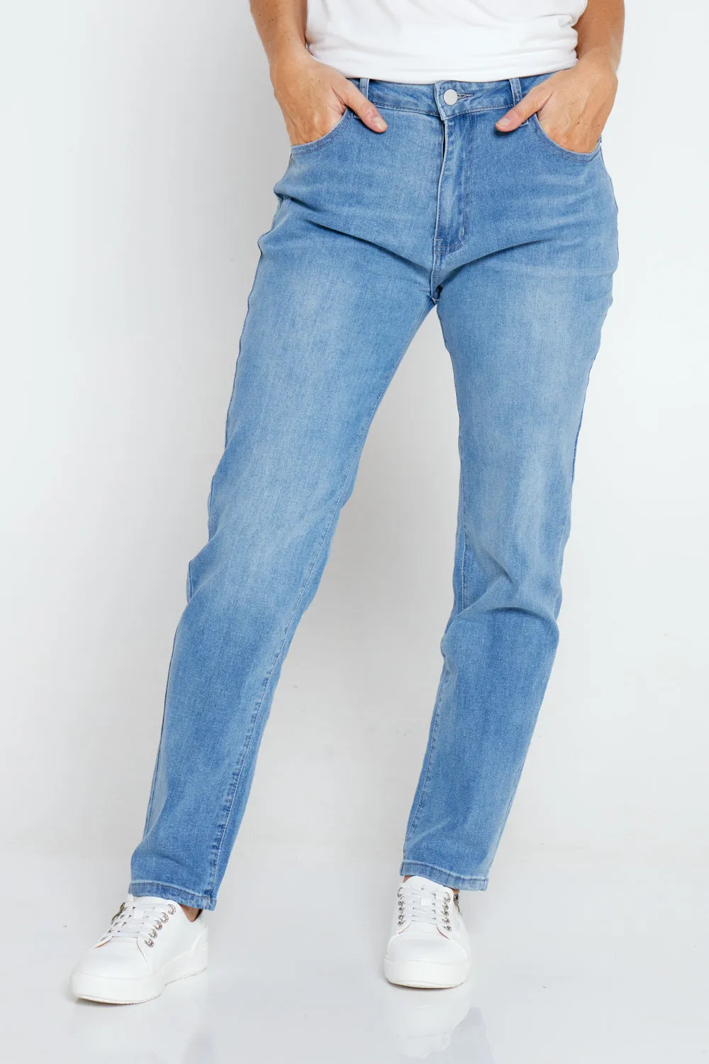 Savannah Cotton Jeans - Denim