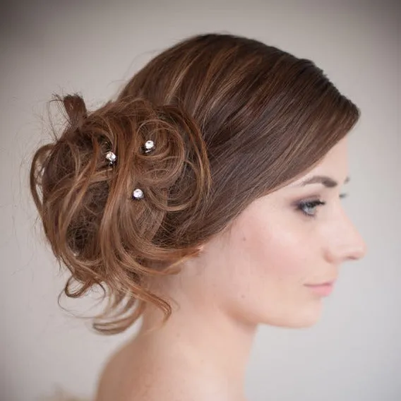 Set of Diamante Wedding Hair Pins