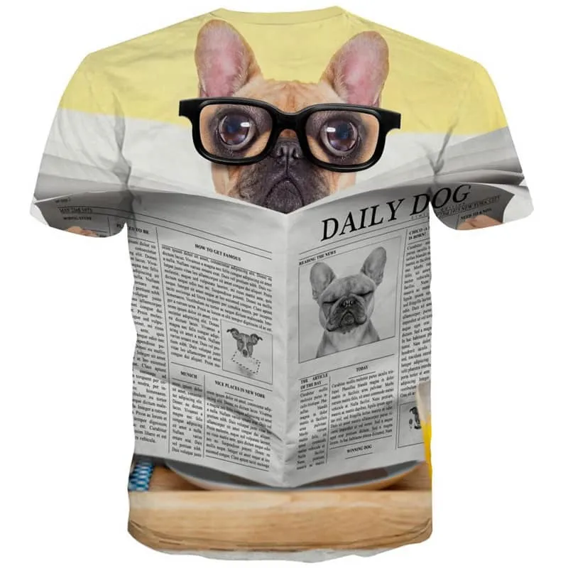 shirt cute dog happy dog clothes art costume Cool puppy men