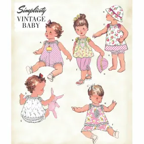 Simplicity Pattern 1813 Babies' romper, dress, top, pants