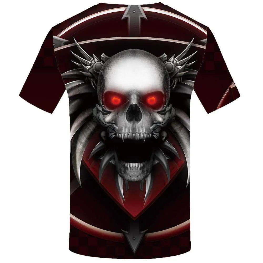 Skull T-shirts Men Skeleton T-shirt 3d Metal T shirts Funny Harajuku Tshirt Anime Gothic Tshirts Print Mens Fashion Casual