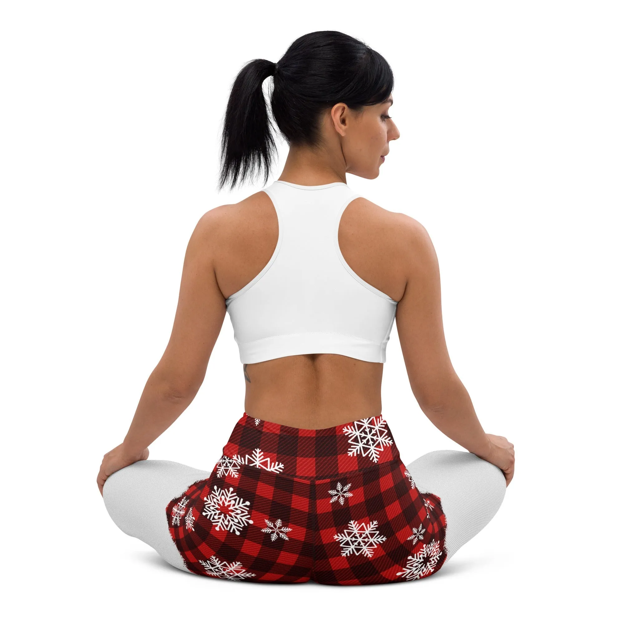 Snowy Plaid Perfection Yoga Leggings