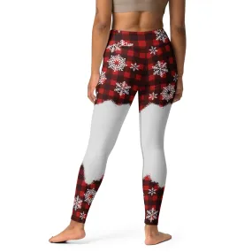 Snowy Plaid Perfection Yoga Leggings