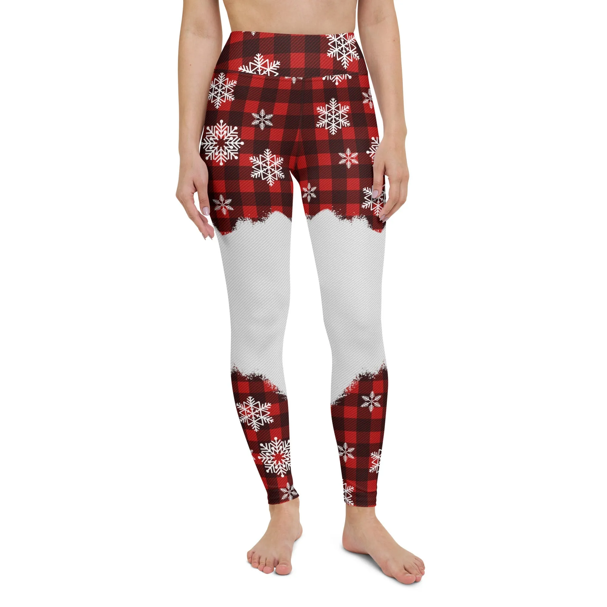 Snowy Plaid Perfection Yoga Leggings