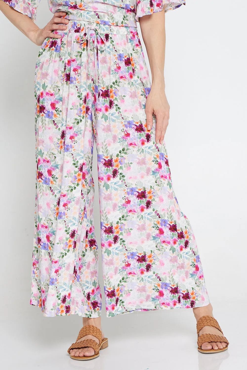 Solene Pants - Fern Floral