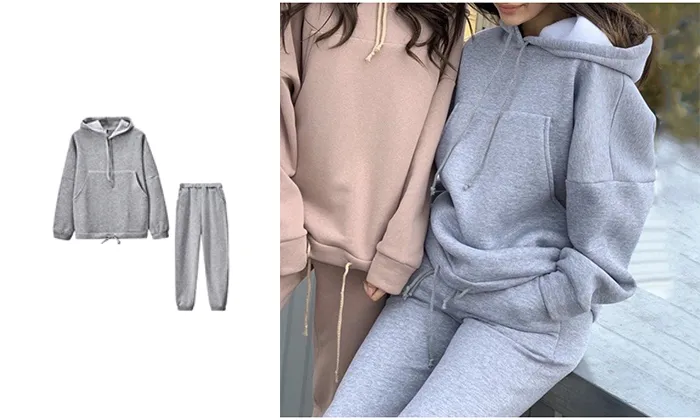 Sports Sweater Casual Two Piece Set