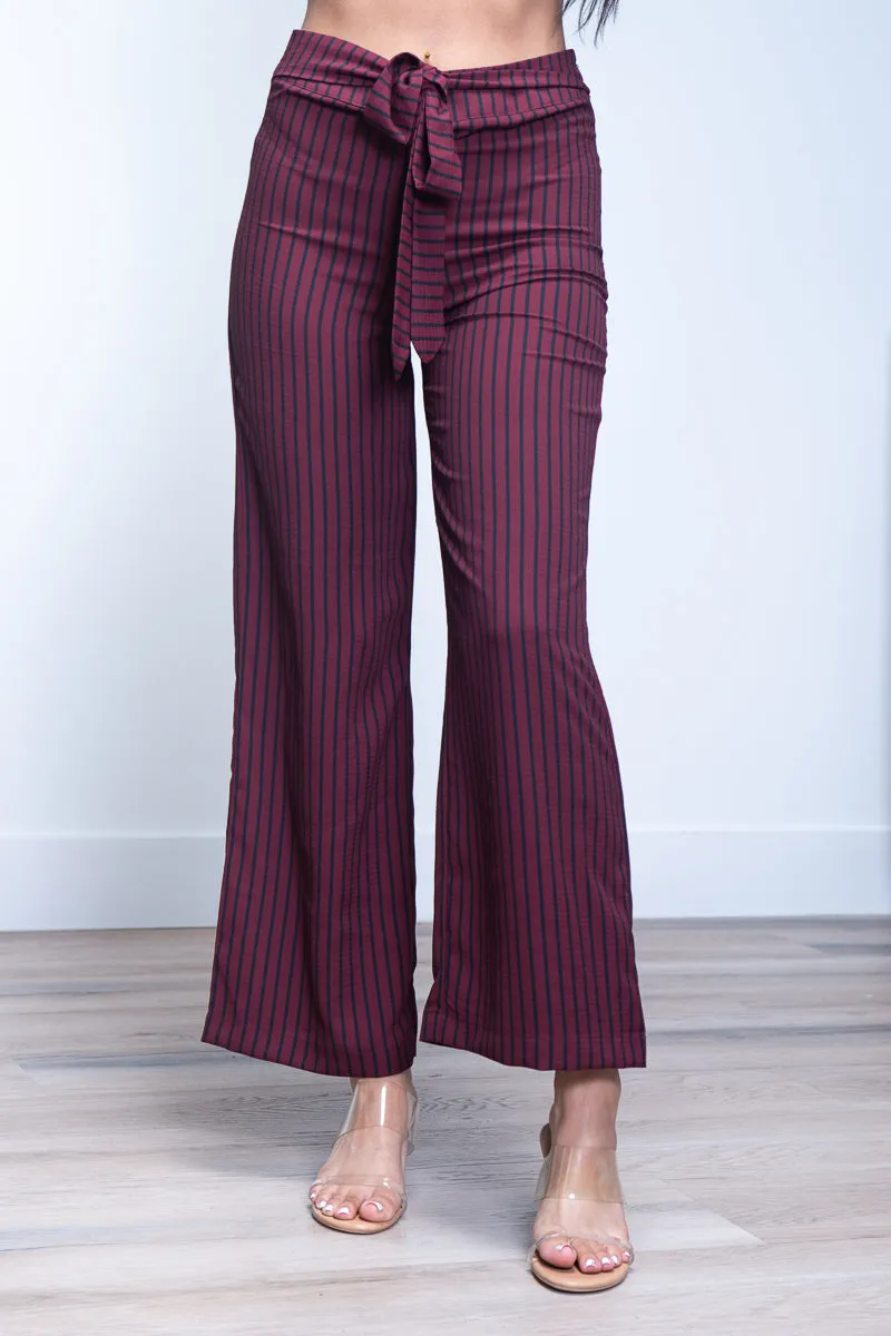 Straight Cut Striped Dressy Pants* (SJ4169)