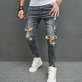 Streetwear Stretch Slim Denim Pants