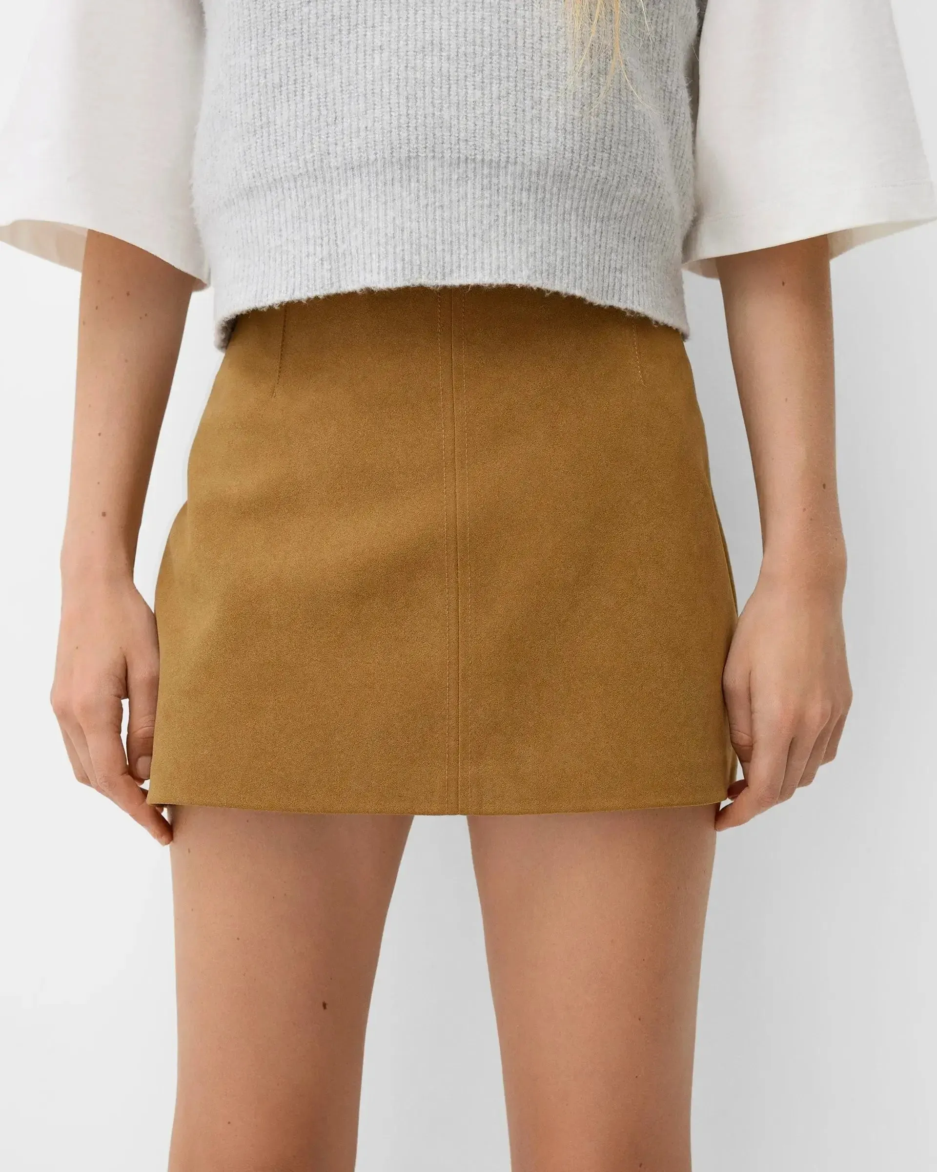 SUEDE LEATHER SKIRT