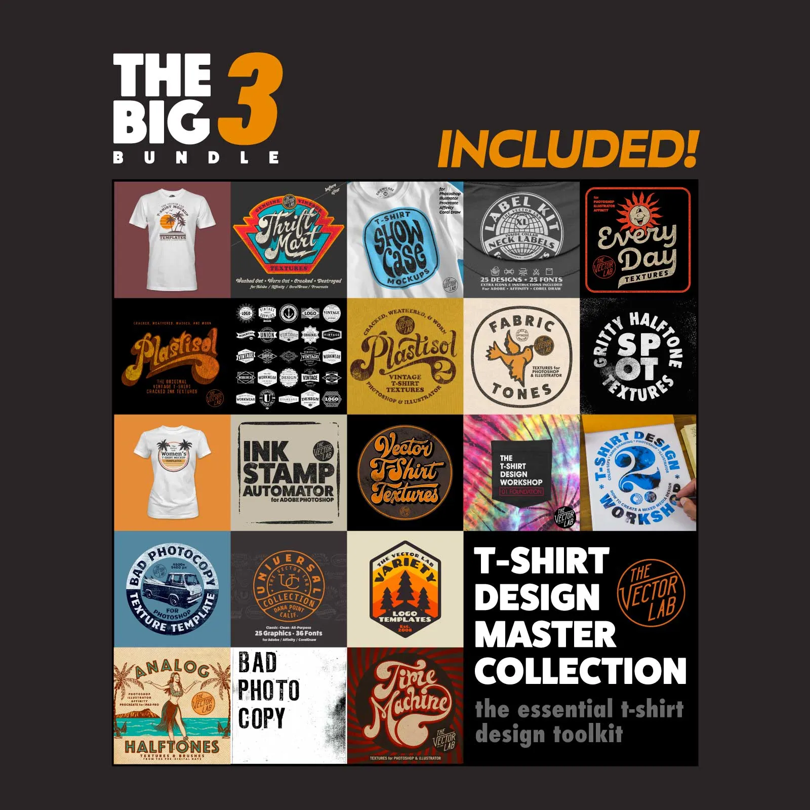 The Big 3 T-Shirt Design Bundle