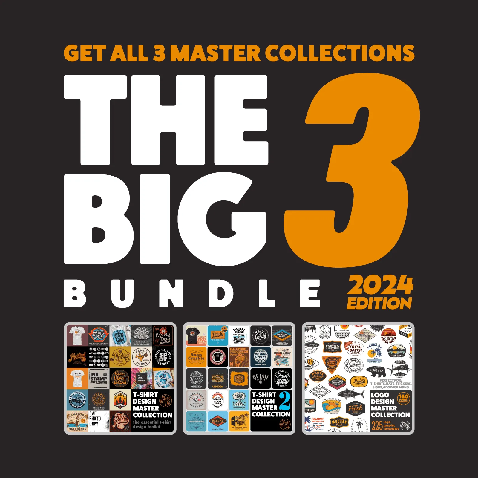 The Big 3 T-Shirt Design Bundle