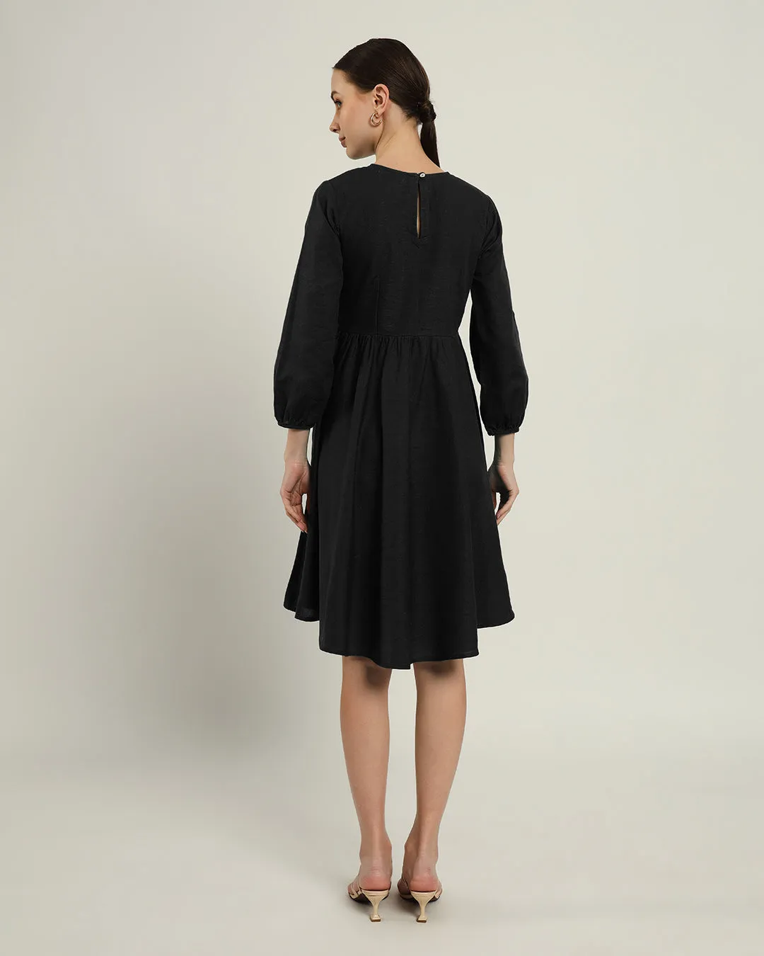 The Exeter Noir Cotton Dress