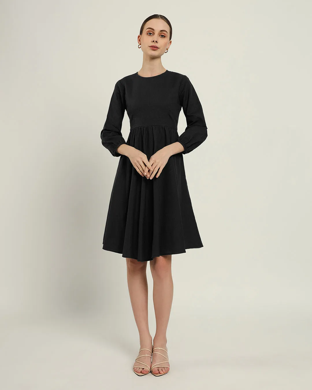 The Exeter Noir Cotton Dress