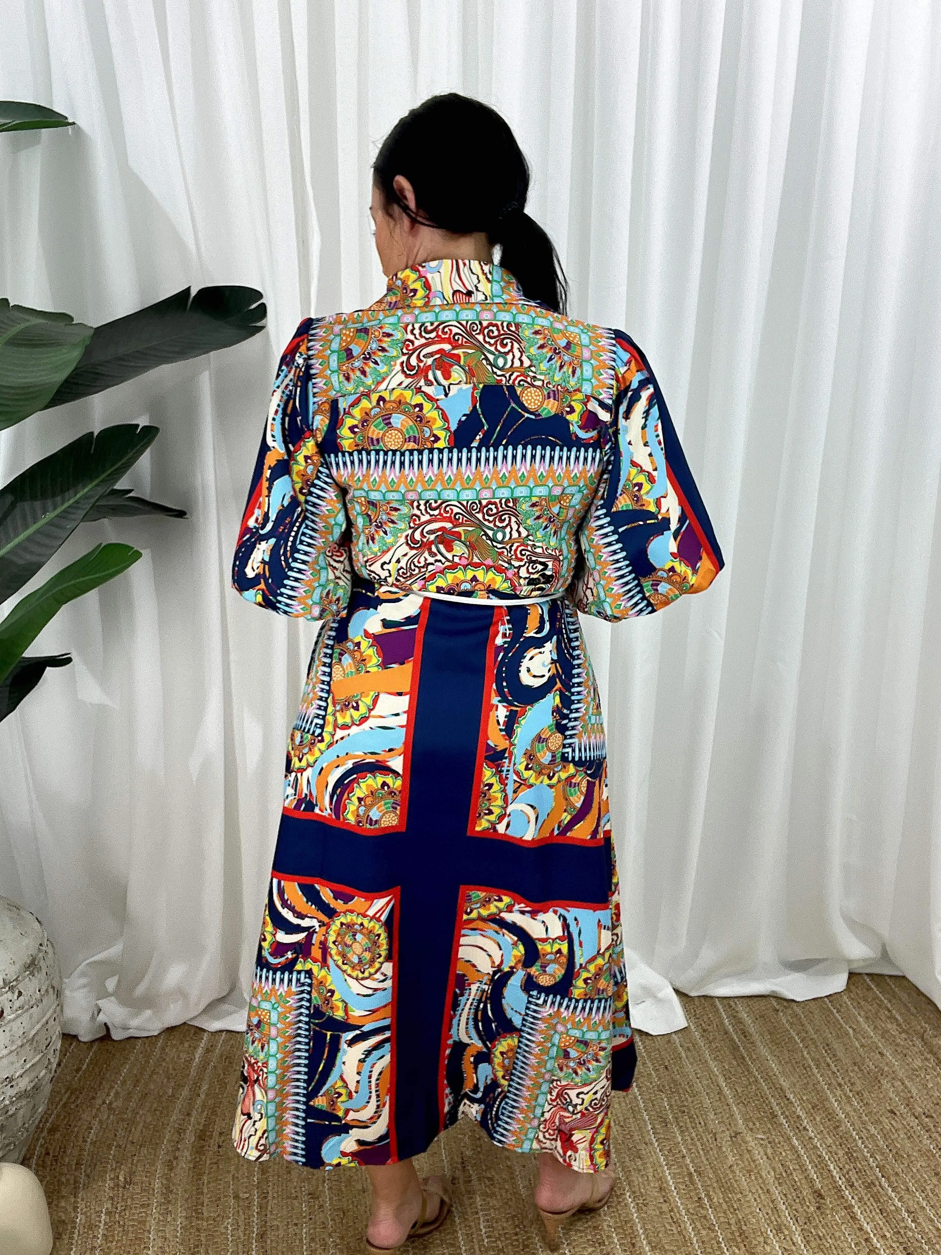 The Postiano Dress - Carnival Print