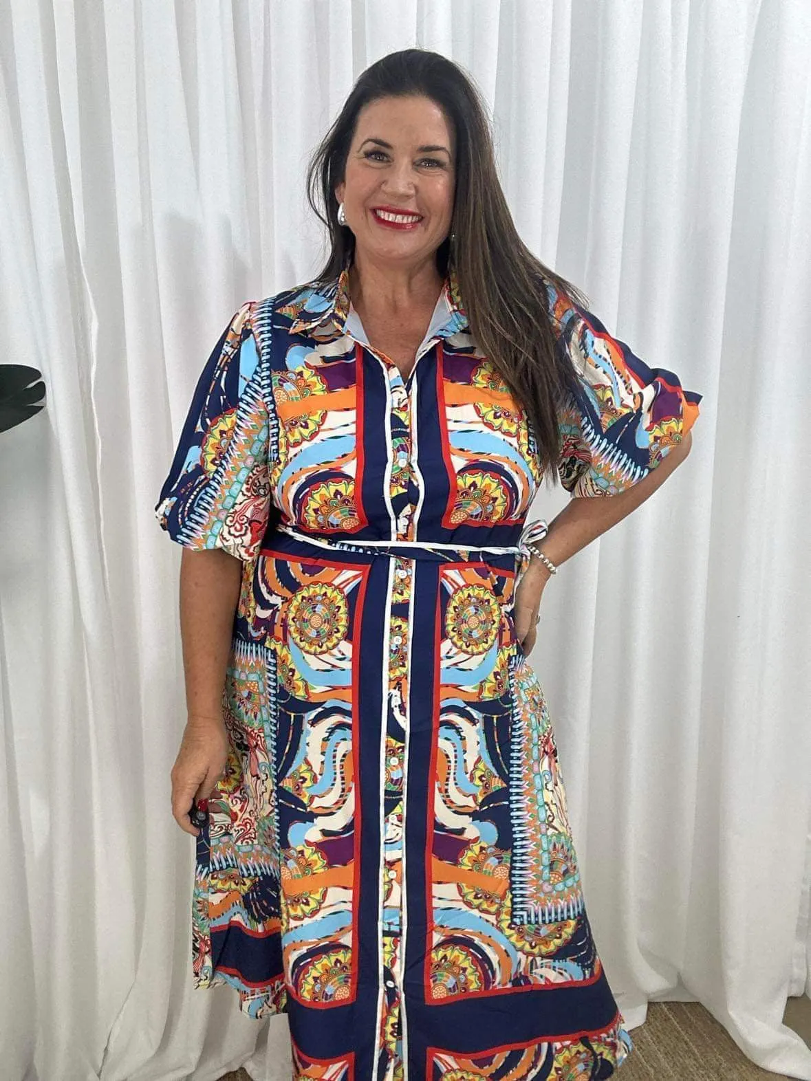 The Postiano Dress - Carnival Print