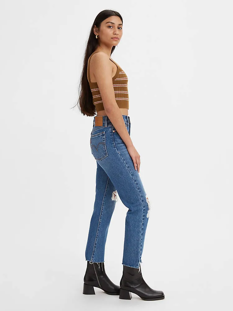 The Wedgie Straight Jeans by Levi's - Destructed Medium Wash