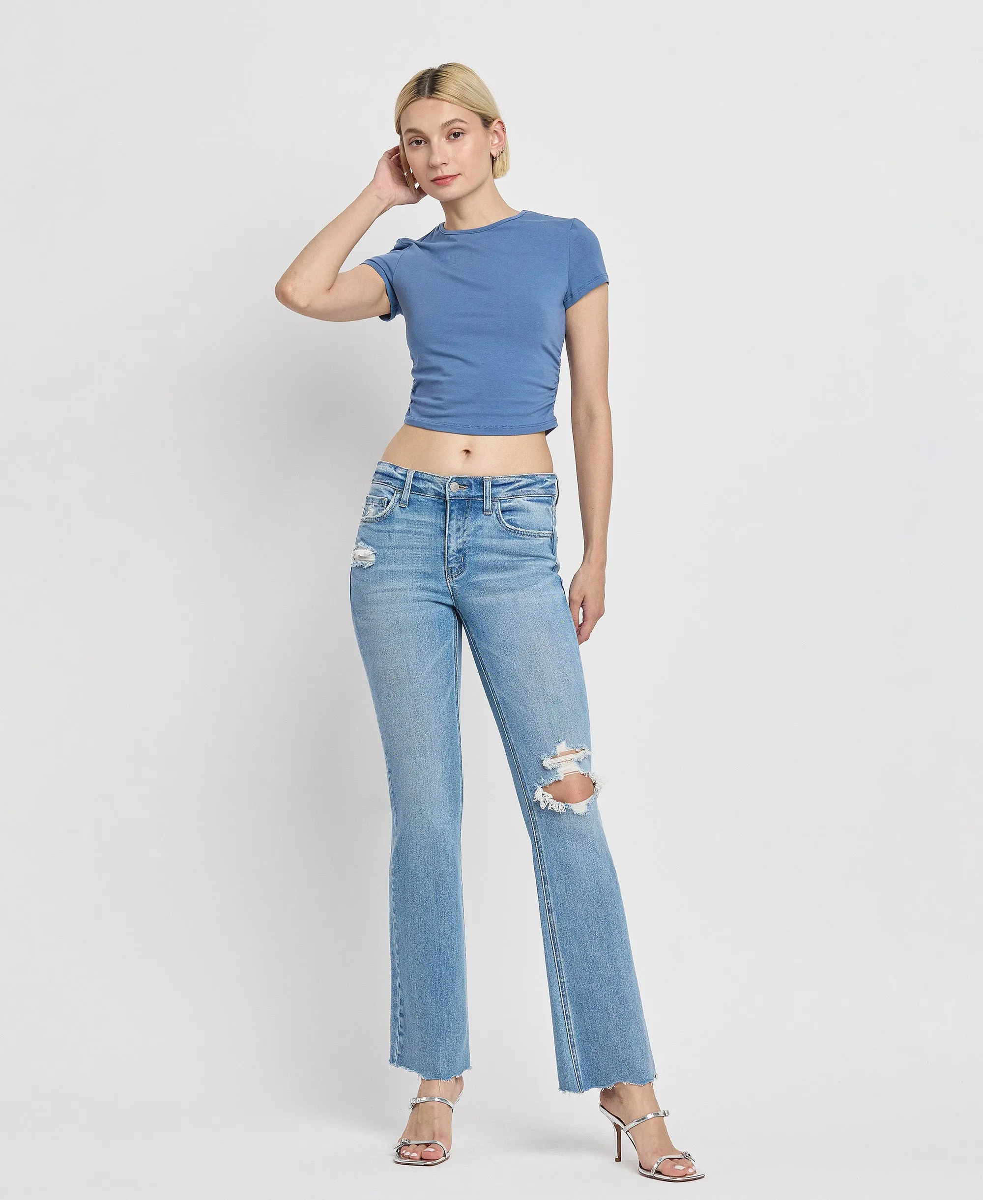 Timely - Mid Rise Bootcut Jeans