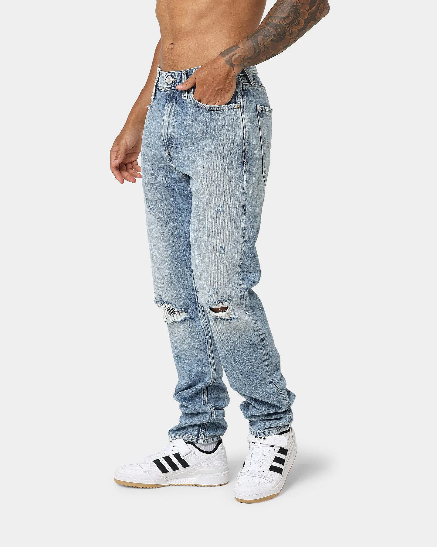 Tommy Jeans Scanton Slim Distressed Hemp Jeans Denim Light