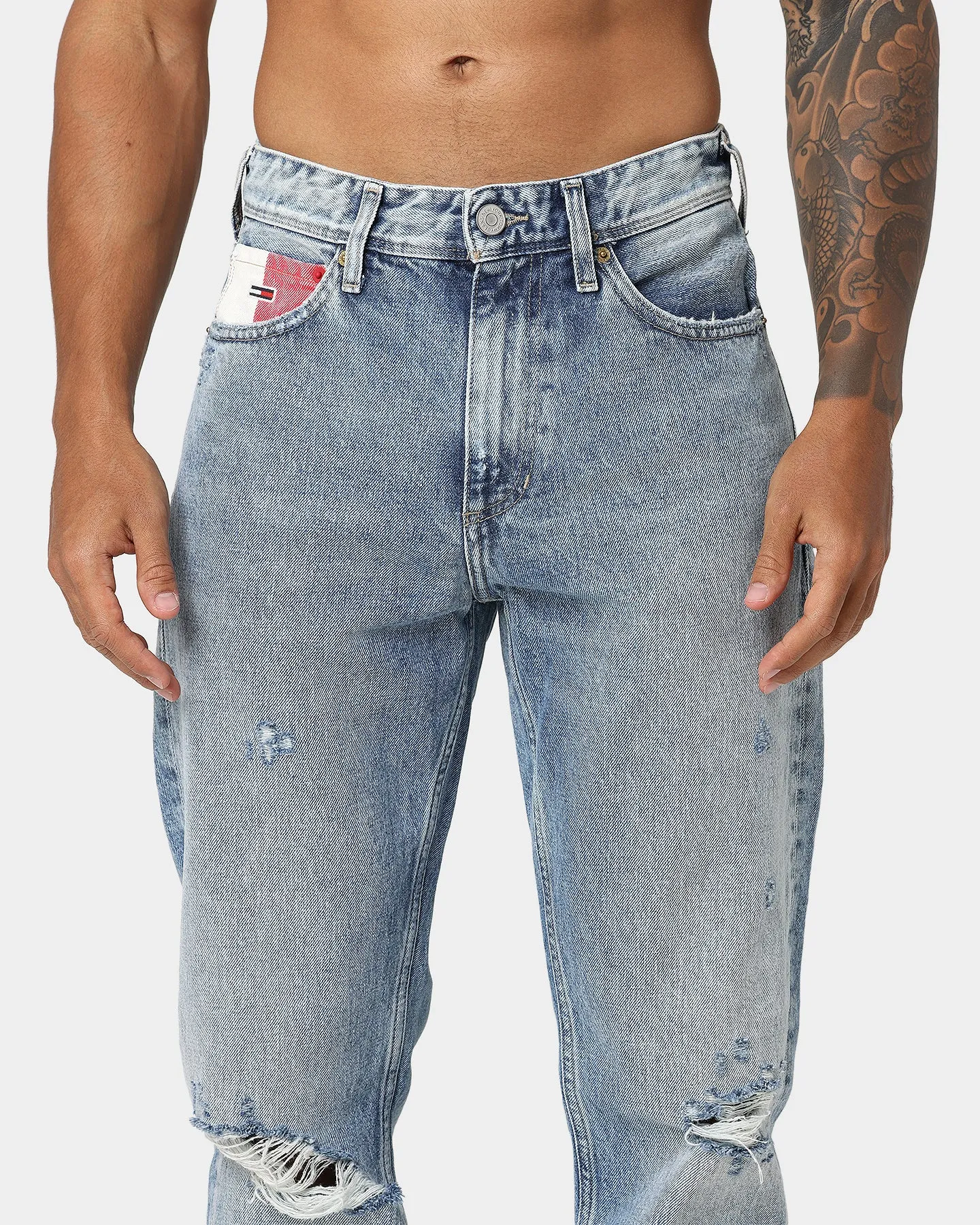 Tommy Jeans Scanton Slim Distressed Hemp Jeans Denim Light