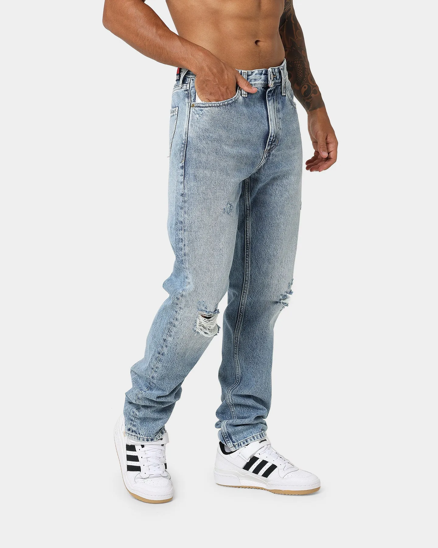 Tommy Jeans Scanton Slim Distressed Hemp Jeans Denim Light