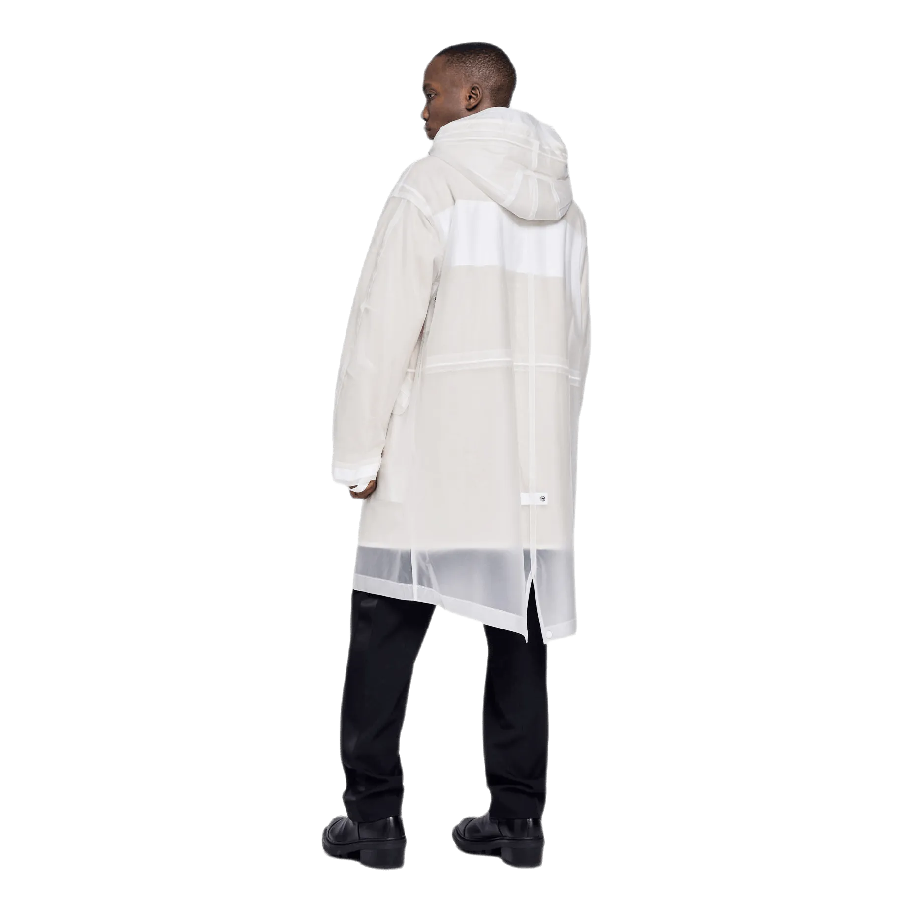 Transparent Fishtail Parka White