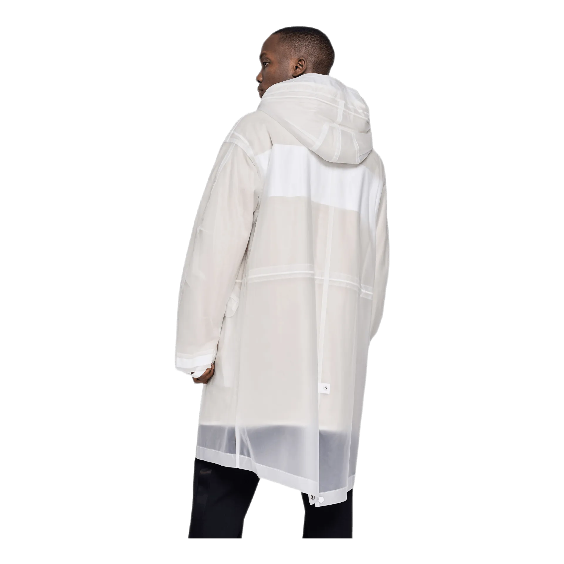 Transparent Fishtail Parka White