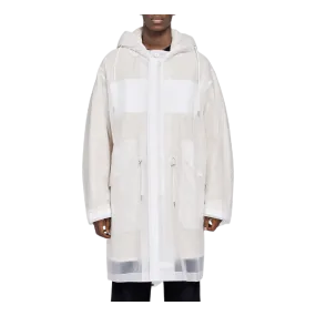 Transparent Fishtail Parka White