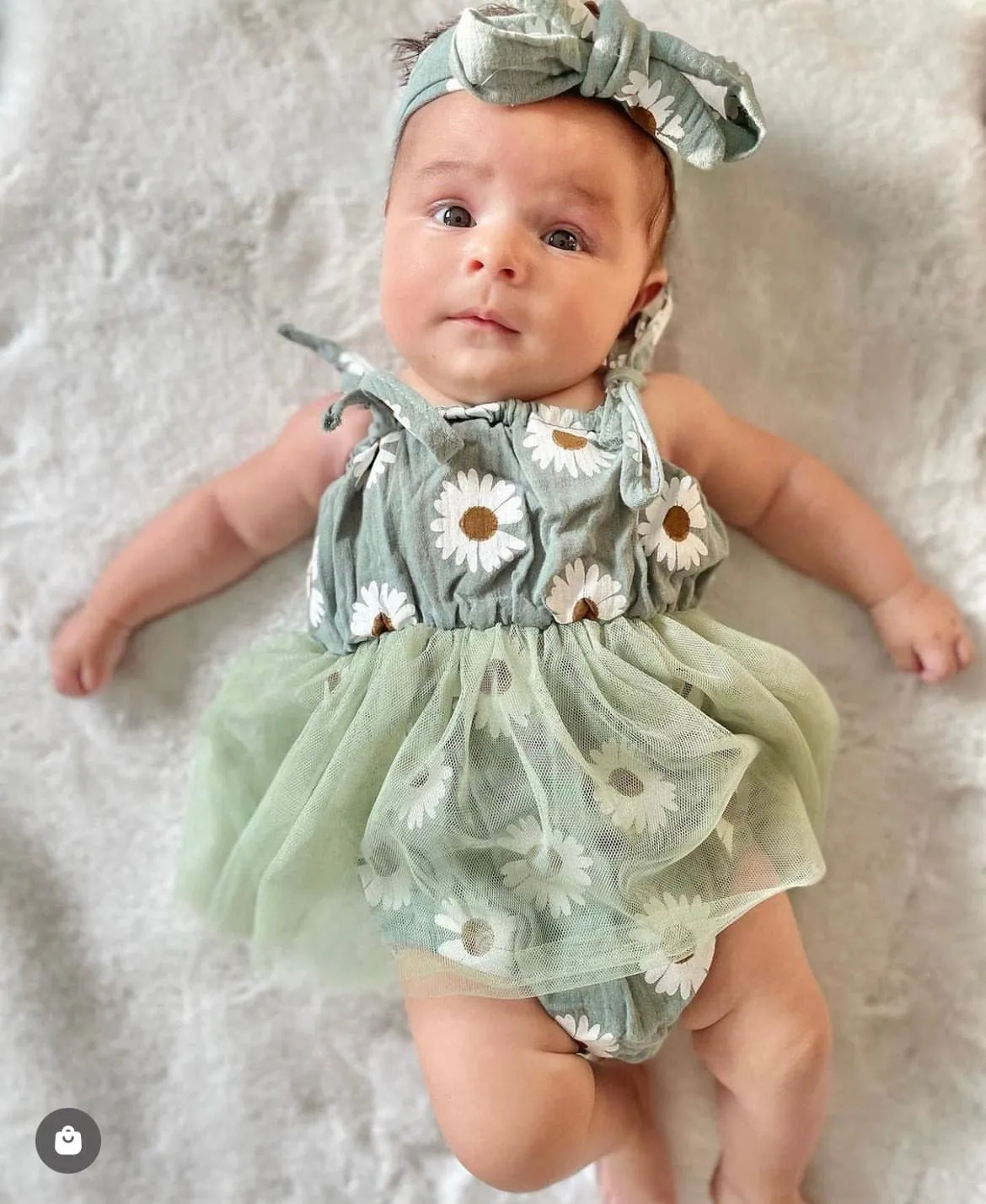 Tutu Daisy Romper - Blue