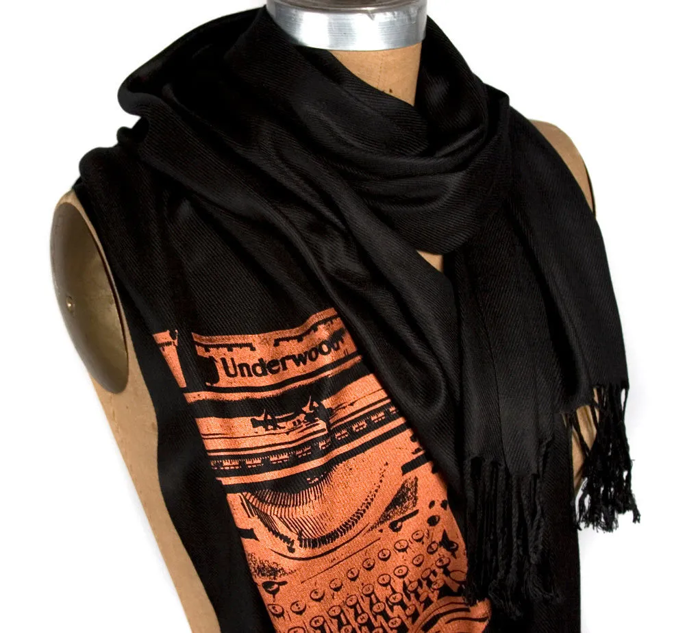 Typewriter Scarf. Underwood pashmina.